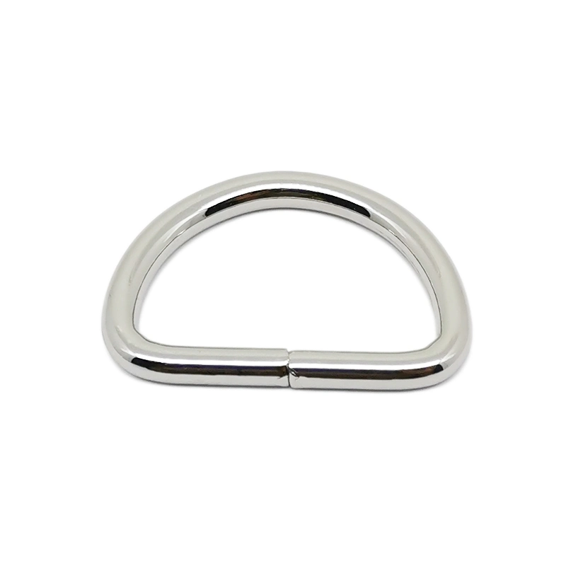 Various Size Cheap Rolling Electroplating Nickle Color Metal D Ring Buckle for Bags Strap
