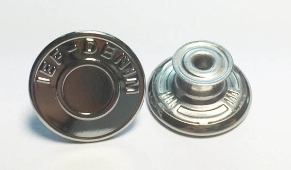 High Quality Custom Brand Metal Brass Moveable Jeans Button for Garments