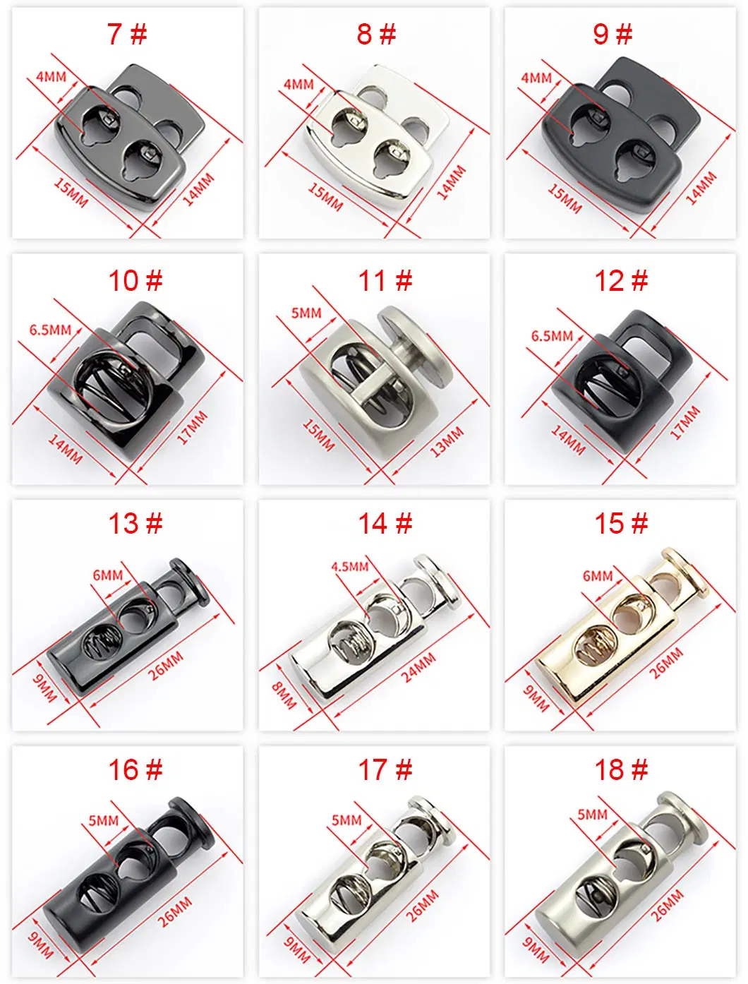 Cord Button Buckles Metal Cord Spring Buckle Toggle Stopper Round Rope Stopper Buckle Custom Design Metal Cord Lock Zinc Alloy