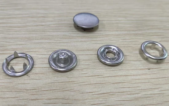 Garment Accessories Custom Imitation Nickle Ring Prong Press Button Metal Pearl Prong Snap Fastener Button 