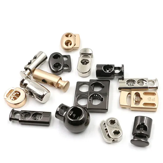 Different Shape Mold Two Hole Different Color Cord Locks for Drwastings 