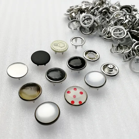 Wholesale Garment Accessories Zinc Alloy Cover Custom Snap Button for Baby Clothing 