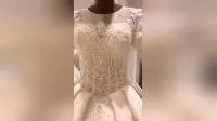 Sleeveless Bridal Ball Gown Beading Organza Puffy Wedding Dresses H2017 