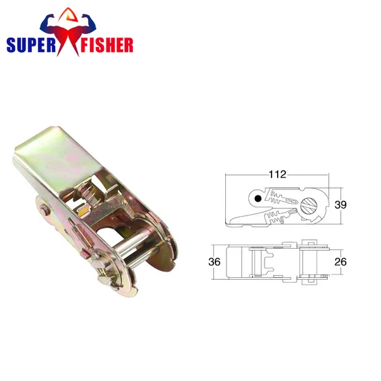 Good Quality 1 1/2′′ 6600lbs Capacity Plastic Handle Ratchet Buckle for Tie Down Strap 