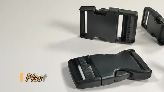 Black Flat Heavy Duty Dual Adjustable Side Release Plastic Buckles for Webbing/Bag/Belt/Car Safety Adjustable Buckle 