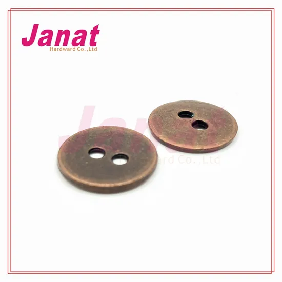 Custom Anti Copper Color 4 Hole Garment Metal Button 