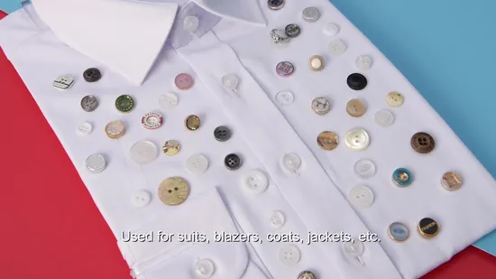 Custom Logo High Quality Resin/Plastic Fancy Shank Button for Garment 