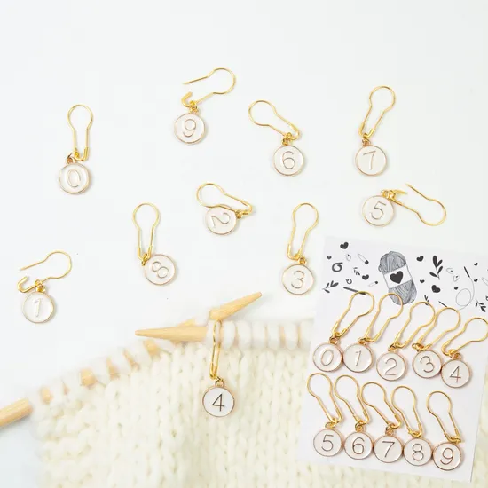 10 PCS Numbers Knitting Crochet Locking Stitch Marker Hangtag Safety Pins DIY Sewing Tools Needle Clip Crafts Accessories 