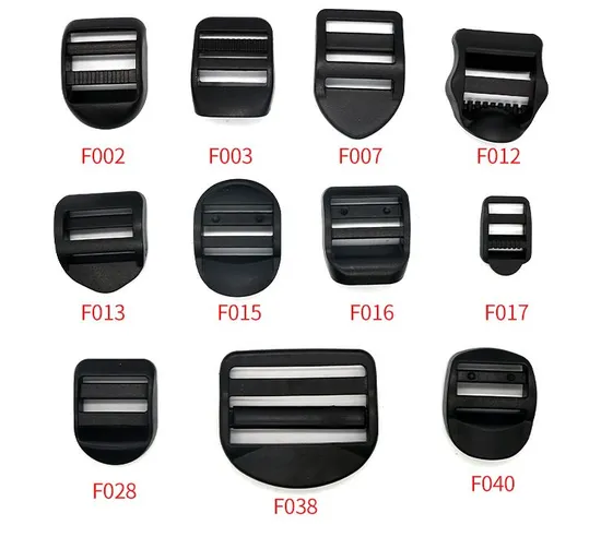 Plastic Ladder Tension Lock 20mm 25mm 32mm 38mm Tri Glide Strap Adjuster Buckle for Belt Backpack Camping Bag Belt Suitcase 