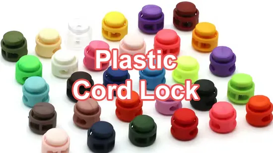 Custom Drawstring Fastener 2 Holes Double Cord Lock for Paracord 