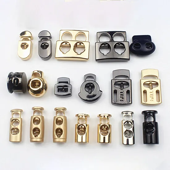 Cord Button Buckles Metal Cord Spring Buckle Toggle Stopper Round Rope Stopper Buckle Custom Design Metal Cord Lock Zinc Alloy 