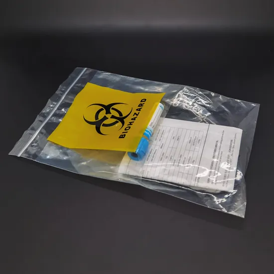 Biohazard Bag Specimen Bag with Document Wallet Zip Lock Zipper Autoclave Bags 200X250mm Yellow Symbol 