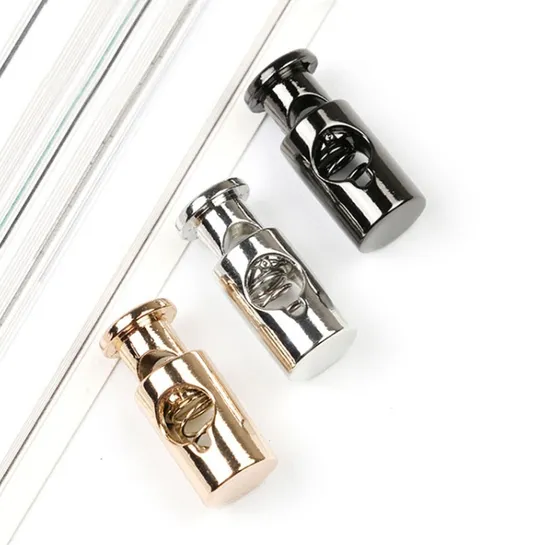 Wholesale Spring Custom End Stopper Cord Lock 2 Hole Metal Cord Lock 